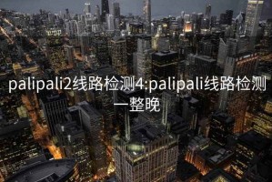 palipali2线路检测4:palipali线路检测一整晚