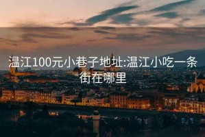 温江100元小巷子地址:温江小吃一条街在哪里