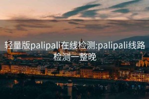 轻量版palipali在线检测:palipali线路检测一整晚