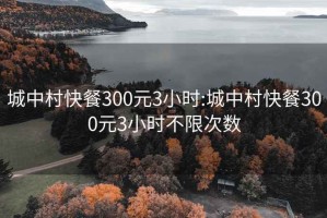 城中村快餐300元3小时:城中村快餐300元3小时不限次数