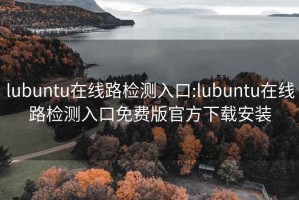 lubuntu在线路检测入口:lubuntu在线路检测入口免费版官方下载安装