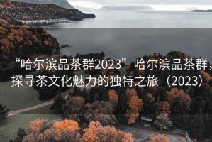 “哈尔滨品茶群2023”哈尔滨品茶群，探寻茶文化魅力的独特之旅（2023）