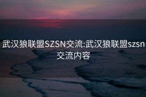 武汉狼联盟SZSN交流:武汉狼联盟szsn交流内容