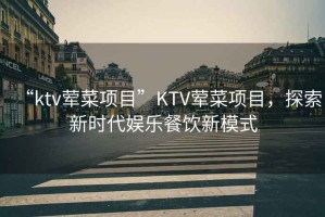 “ktv荤菜项目”KTV荤菜项目，探索新时代娱乐餐饮新模式