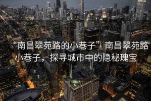 “南昌翠苑路的小巷子”南昌翠苑路小巷子，探寻城市中的隐秘瑰宝