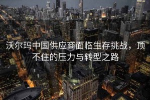 沃尔玛中国供应商面临生存挑战，顶不住的压力与转型之路