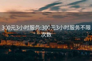 300元3小时服务:300元3小时服务不限次数