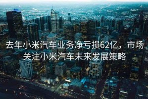 去年小米汽车业务净亏损62亿，市场关注小米汽车未来发展策略