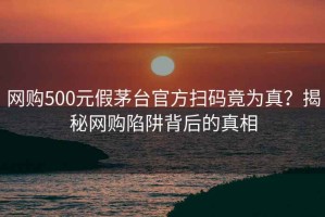 网购500元假茅台官方扫码竟为真？揭秘网购陷阱背后的真相