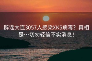 辟谣大连3057人感染XK5病毒？真相是…切勿轻信不实消息！