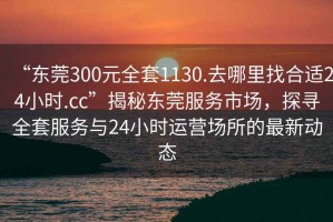 “东莞300元全套1130.去哪里找合适24小时.cc”揭秘东莞服务市场，探寻全套服务与24小时运营场所的最新动态