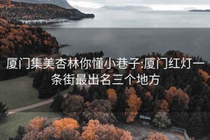 厦门集美杏林你懂小巷子:厦门红灯一条街最出名三个地方