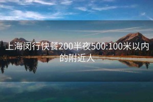 上海闵行快餐200半夜500:100米以内的附近人