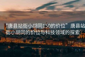 “唐县站街小胡同150的价位”唐县站街小胡同的价位与科技领域的探索