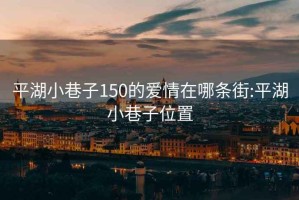 平湖小巷子150的爱情在哪条街:平湖小巷子位置