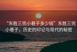 “东胜三完小巷子多少钱”东胜三完小巷子，历史的印记与现代的秘密