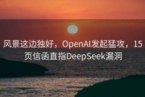 风景这边独好，OpenAI发起猛攻，15页信函直指DeepSeek漏洞