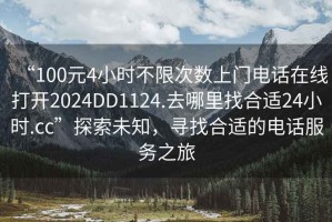 “100元4小时不限次数上门电话在线打开2024DD1124.去哪里找合适24小时.cc”探索未知，寻找合适的电话服务之旅