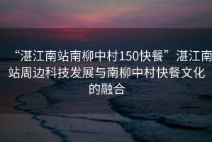 “湛江南站南柳中村150快餐”湛江南站周边科技发展与南柳中村快餐文化的融合