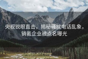 央视锐眼直击，揭秘骚扰电话乱象，销氪企业被点名曝光