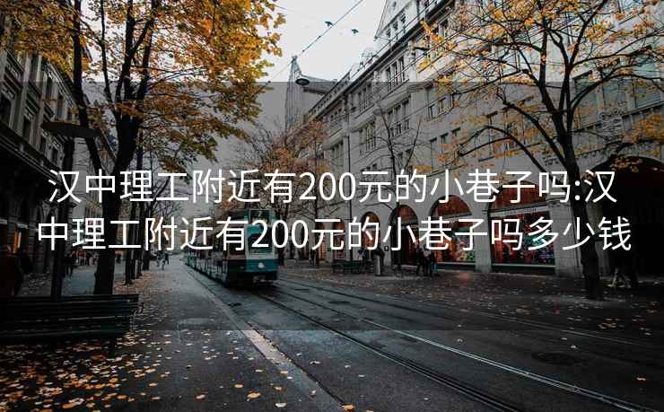 汉中理工附近有200元的小巷子吗:汉中理工附近有200元的小巷子吗多少钱