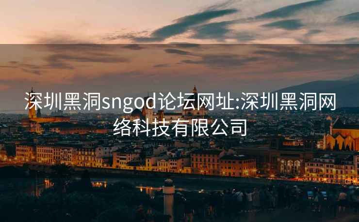 深圳黑洞sngod论坛网址:深圳黑洞网络科技有限公司