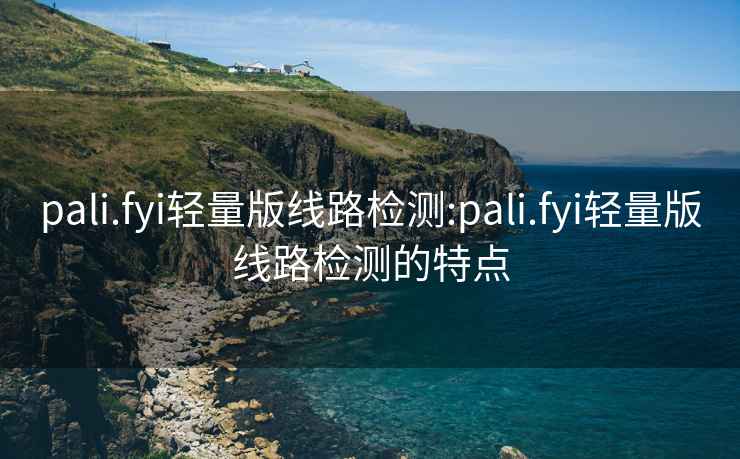 pali.fyi轻量版线路检测:pali.fyi轻量版线路检测的特点