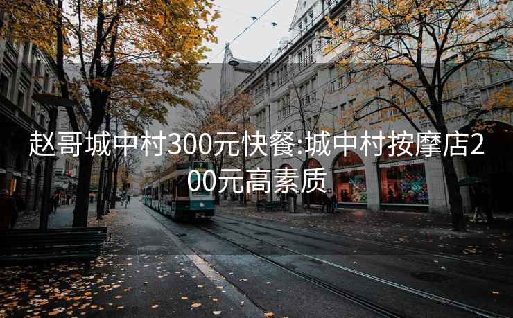 赵哥城中村300元快餐:城中村按摩店200元高素质