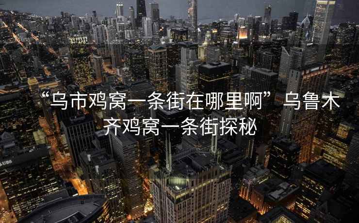 “乌市鸡窝一条街在哪里啊”乌鲁木齐鸡窝一条街探秘