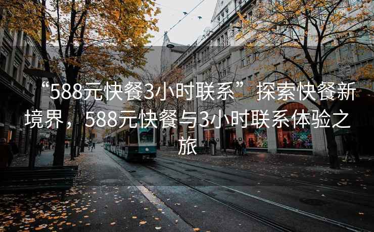 “588元快餐3小时联系”探索快餐新境界，588元快餐与3小时联系体验之旅