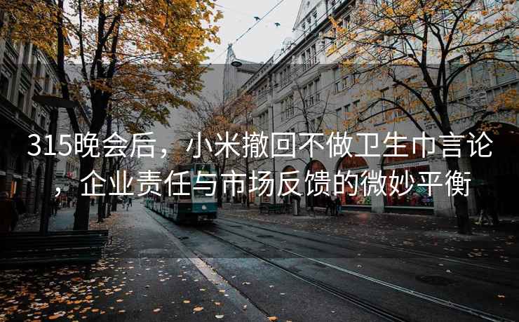 315晚会后，小米撤回不做卫生巾言论，企业责任与市场反馈的微妙平衡