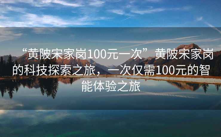 “黄陂宋家岗100元一次”黄陂宋家岗的科技探索之旅，一次仅需100元的智能体验之旅