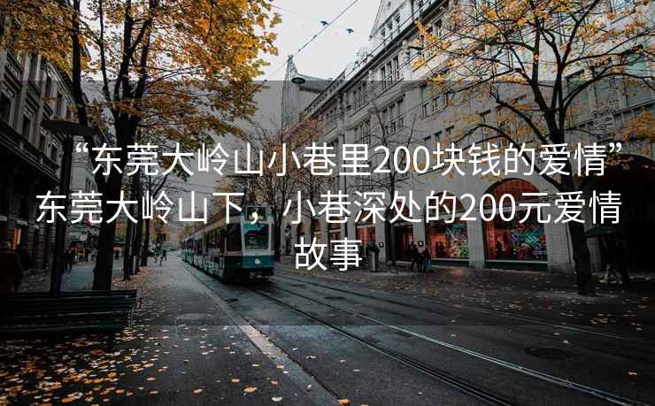 “东莞大岭山小巷里200块钱的爱情”东莞大岭山下，小巷深处的200元爱情故事