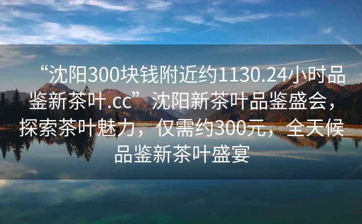 “沈阳300块钱附近约1130.24小时品鉴新茶叶.cc”沈阳新茶叶品鉴盛会，探索茶叶魅力，仅需约300元，全天候品鉴新茶叶盛宴